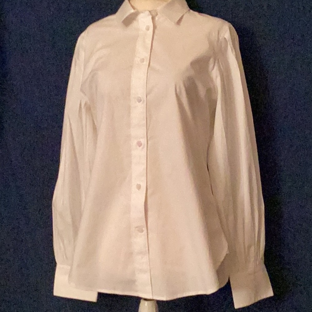 NWT J.Crew white balloon sleeves, button down, tapered back shirt #6 slim.